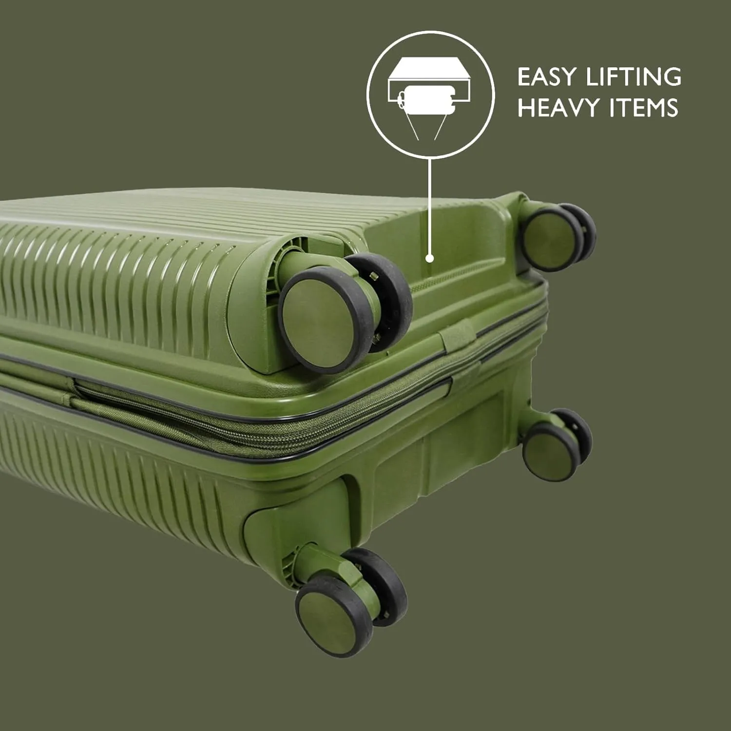Verage Carry On Luggage With Spinner Wheels, Expandable Hardshell Spinner Suitcase for Travel, TSA Approved, (Carry-On 20-Inch, Moss green)