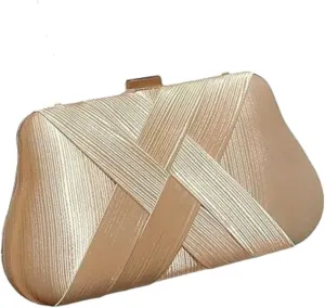 Verdusa Women's Metallic Evening Handbag Glitter Clutch Purse Party Bag