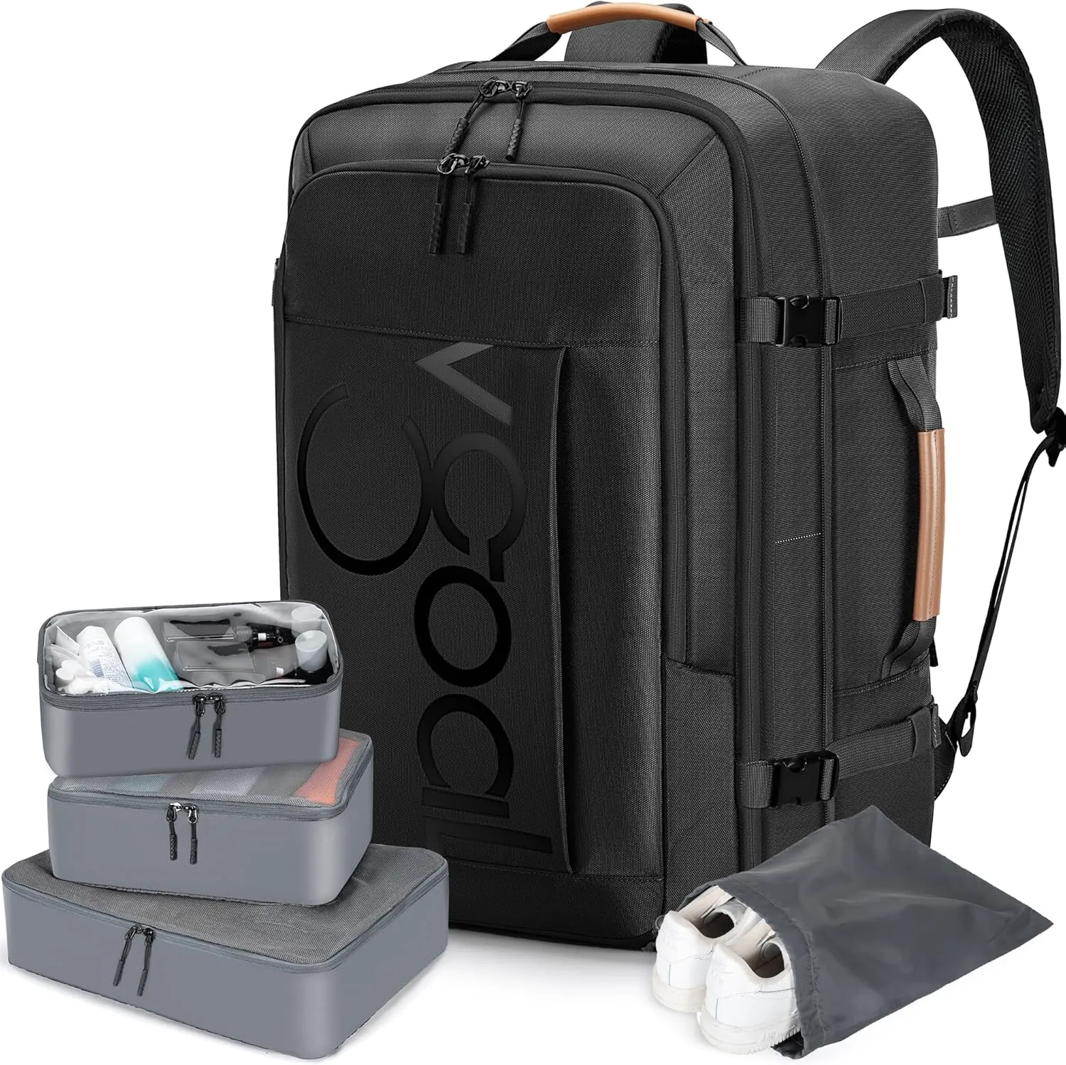 VGOAL Carry On Backpack, 40L Travel Backpack Flight Approved Luggage Suitcase Backpack Expandable with 4 Packing Cubes