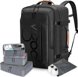 VGOAL Carry On Backpack, 40L Travel Backpack Flight Approved Luggage Suitcase Backpack Expandable with 4 Packing Cubes