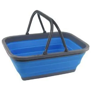 Via Mondo Basket Foldable Rect Blue/Grey 1165187