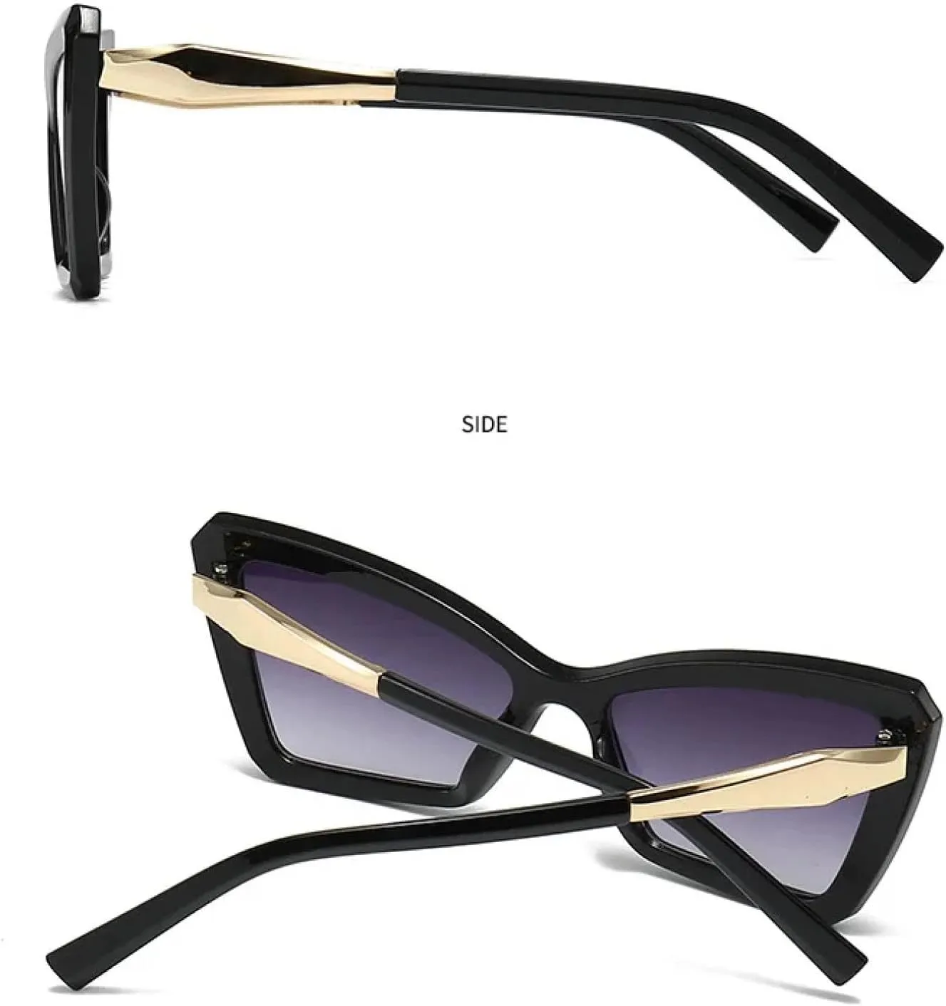 Vintage Cat Eye Women Fashion Luxury Sun Glasses Punk Purple Sexy Eyeglasses Shades