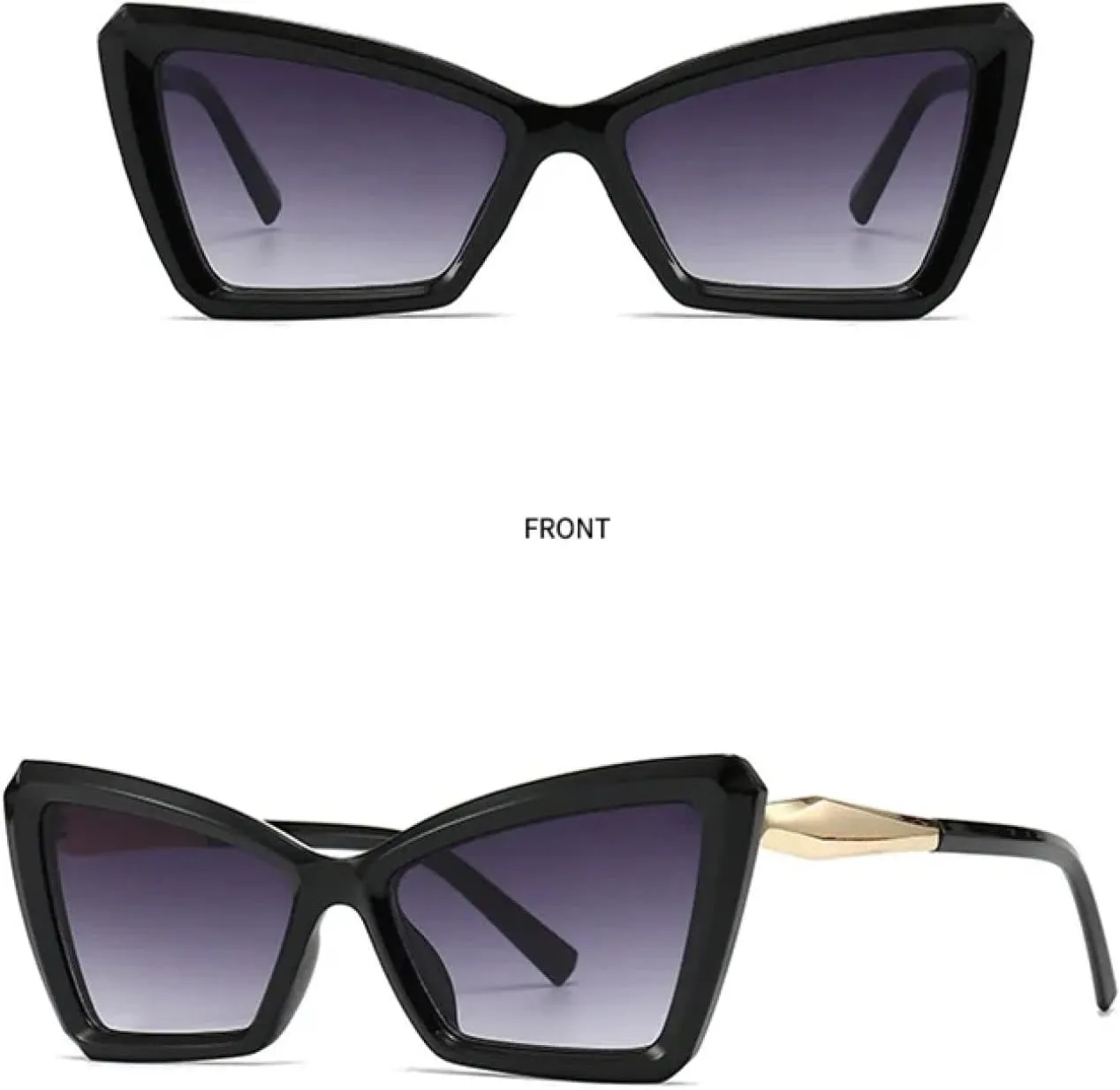 Vintage Cat Eye Women Fashion Luxury Sun Glasses Punk Purple Sexy Eyeglasses Shades