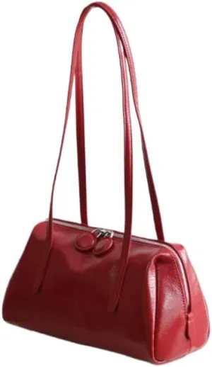 Vintage Leather Niche Handbag Totes Pillow Bag Oil Wax Shoulder Armpit Bag Clutch Versatile Chic Purse Luxury Elegant