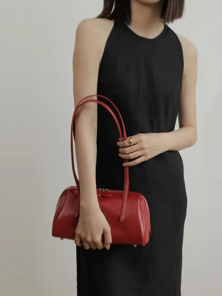 Vintage Leather Niche Handbag Totes Pillow Bag Oil Wax Shoulder Armpit Bag Clutch Versatile Chic Purse Luxury Elegant