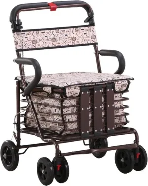 VIORED Shopping Cart Household Grocery Shopping Cart with Shopping Basket Foldable Creative Four-Wheeled Shopping Cart Elderly Trolley Climbing Grocery Trolley