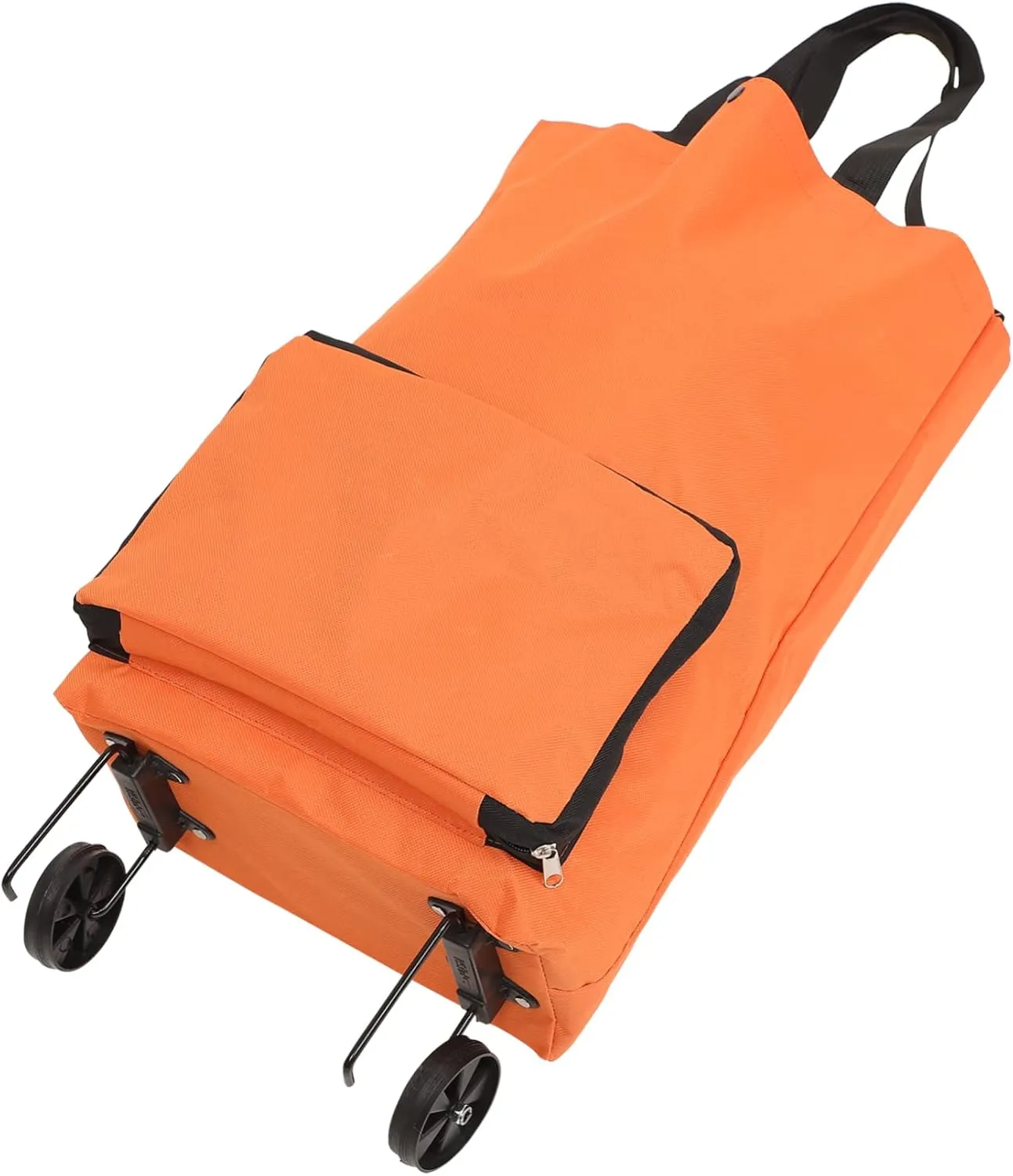 VOSAREA Foldable Grocery Trolley Cart with Wheels Collapsible Shopping Bag for Easy Transport of Groceries Laundry and More Portable Design