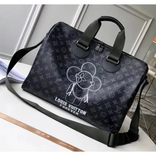 Vuitton Eclipse Louis Speedy Ergonomic 40 Monogram Bandouliere Chic Vivienne Canvas
