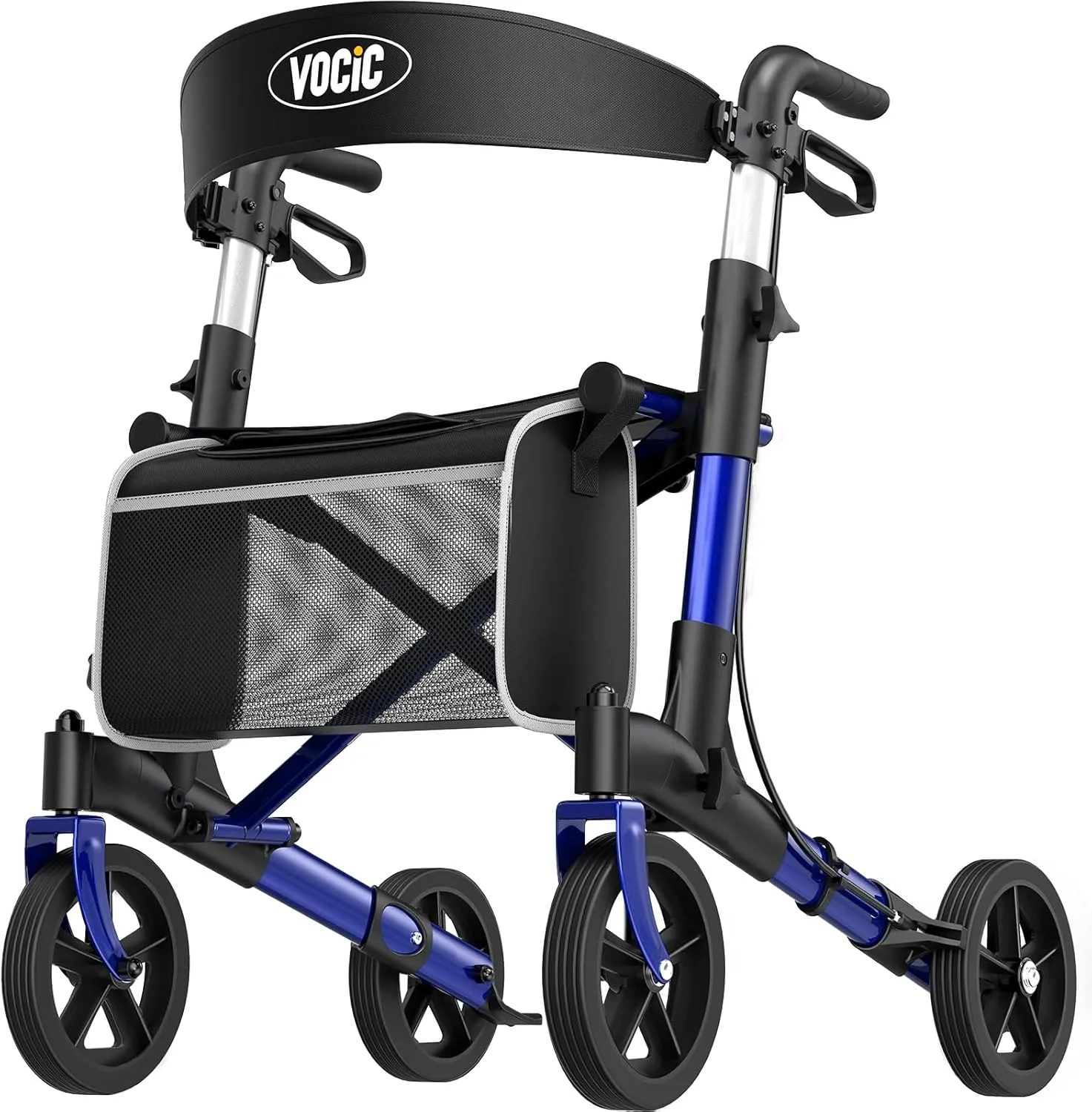 Walkers-for-Seniors-with-Seat, Lightweight Rollator Walker with Seat and Brakes, Folding Rolling Walker with Wheels, All Terrain-2024 New