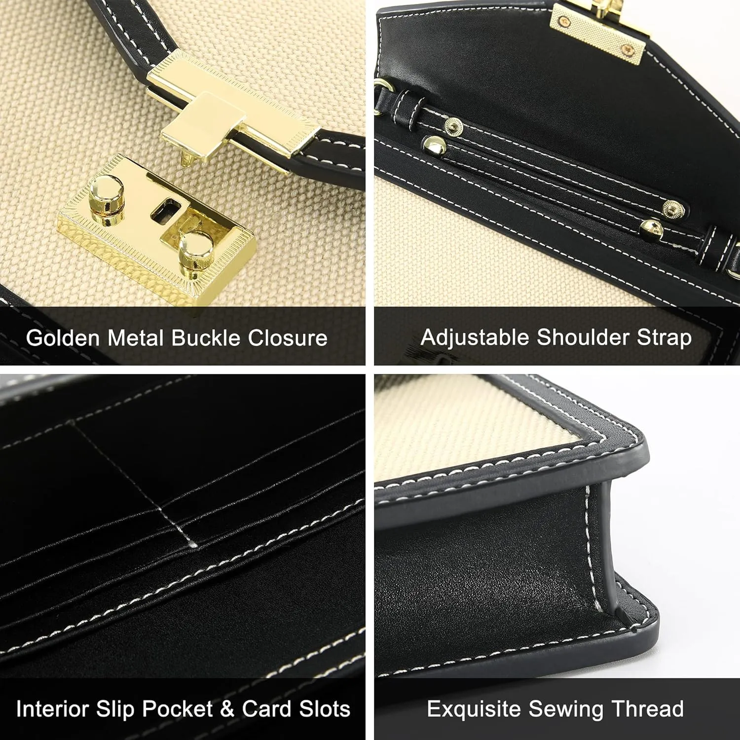 Wallet on Chain Purse WOC Crossbody Clutch Bag for Women in Textile and Leather Mini Shoulder Bag Phone Wallet