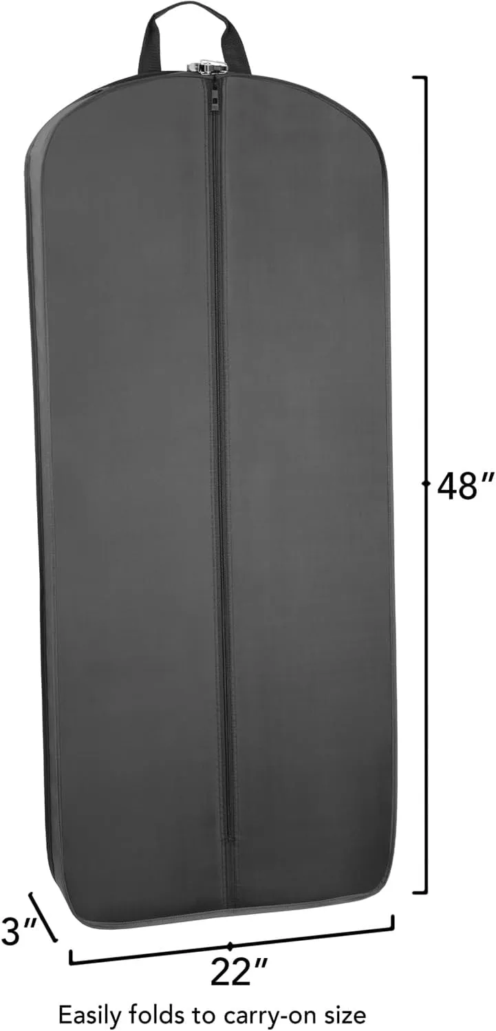 WallyBags® 48” Deluxe Tri-Fold Carry On Travel Garment Bag with three pockets for men & women