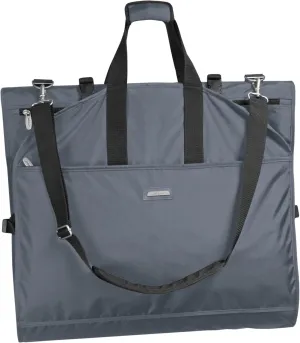 WallyBags 66” Premium Tri-Fold Carry On Destination Wedding Dress Travel Garment Bag, Charcoal, 66 Inch