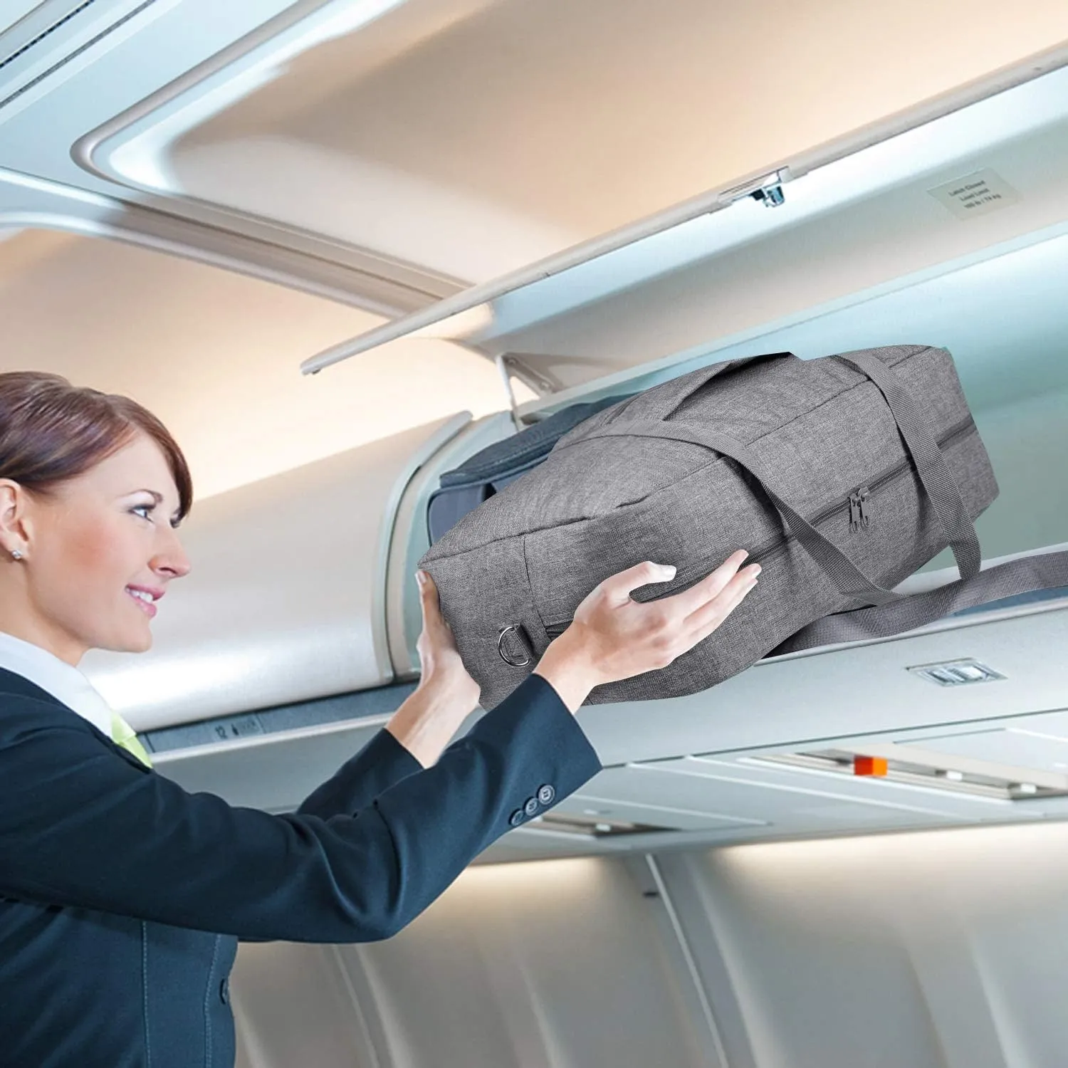 WANDF For Spirit Airlines Personal Item Bag 18x14x8 Travel Duffel Bag Underseat Foldable Carry-on Luggage for Women