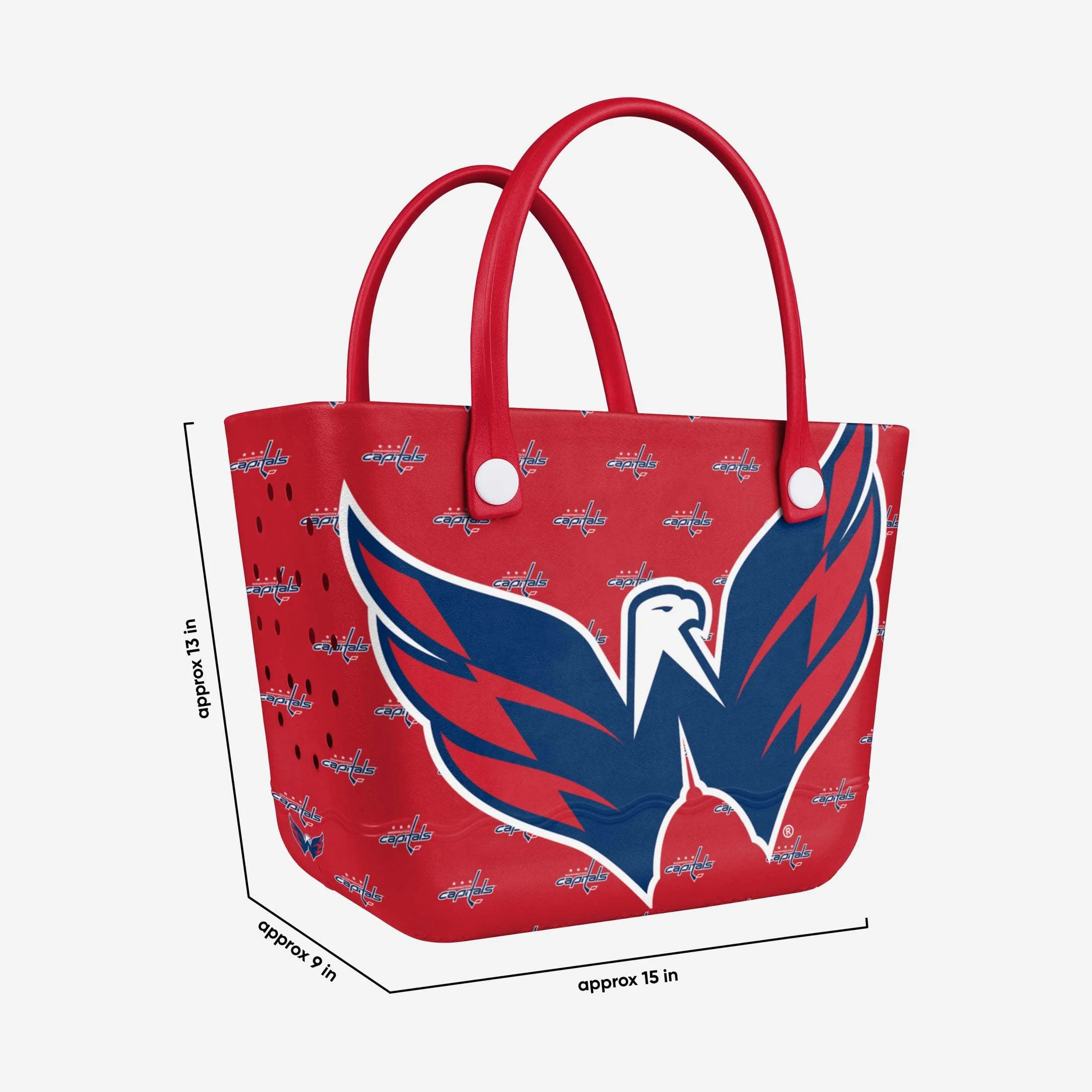 Washington Capitals Big Logo Mini Print Tailgate Tote Bag