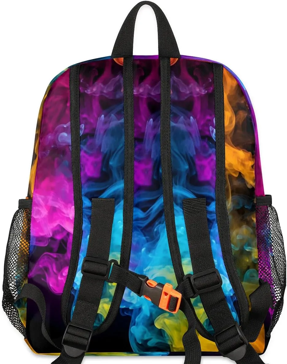 Watercolor Stripes Toddler Backpack for Little Girls Preschool Kindergarten Small Backpack Lightweight Bookbag Waterproof Mini Travel PreSchool Student Bookbags