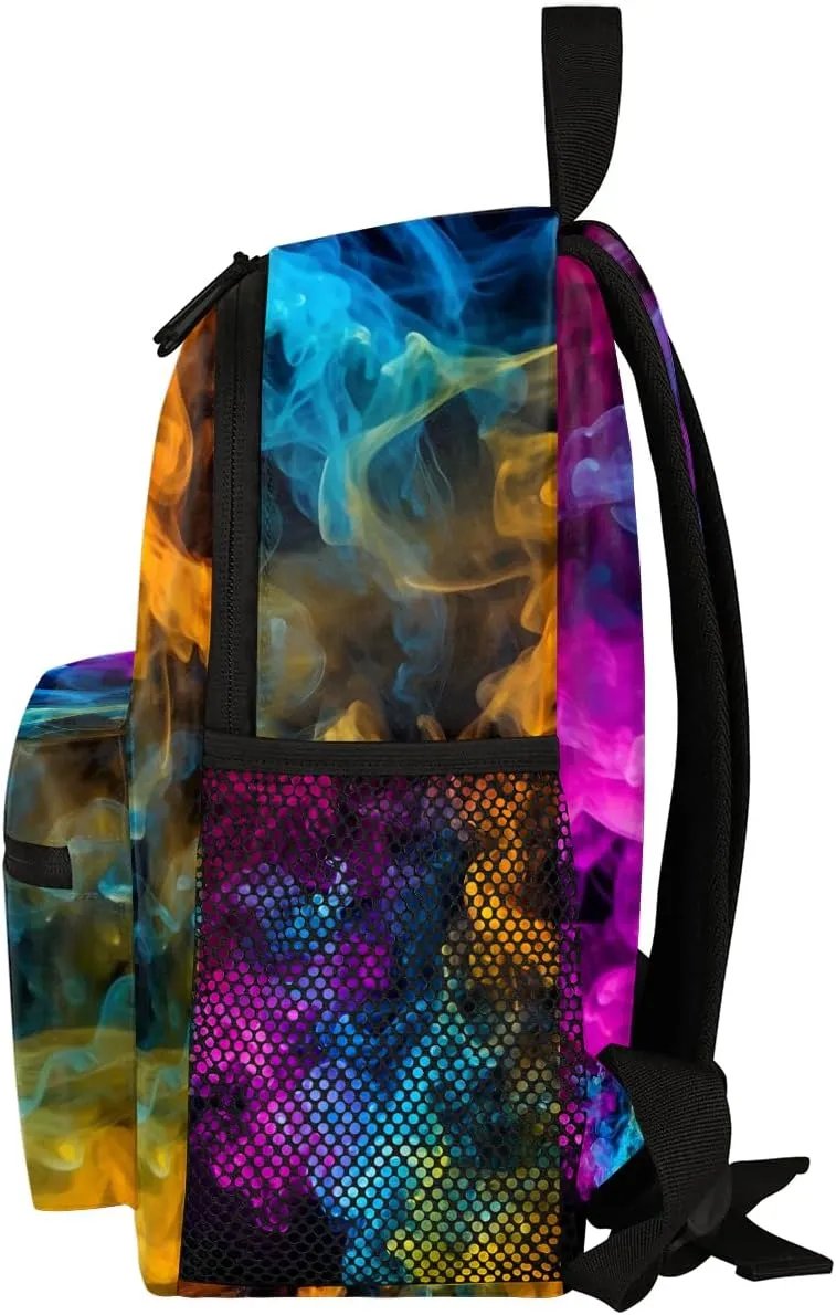 Watercolor Stripes Toddler Backpack for Little Girls Preschool Kindergarten Small Backpack Lightweight Bookbag Waterproof Mini Travel PreSchool Student Bookbags
