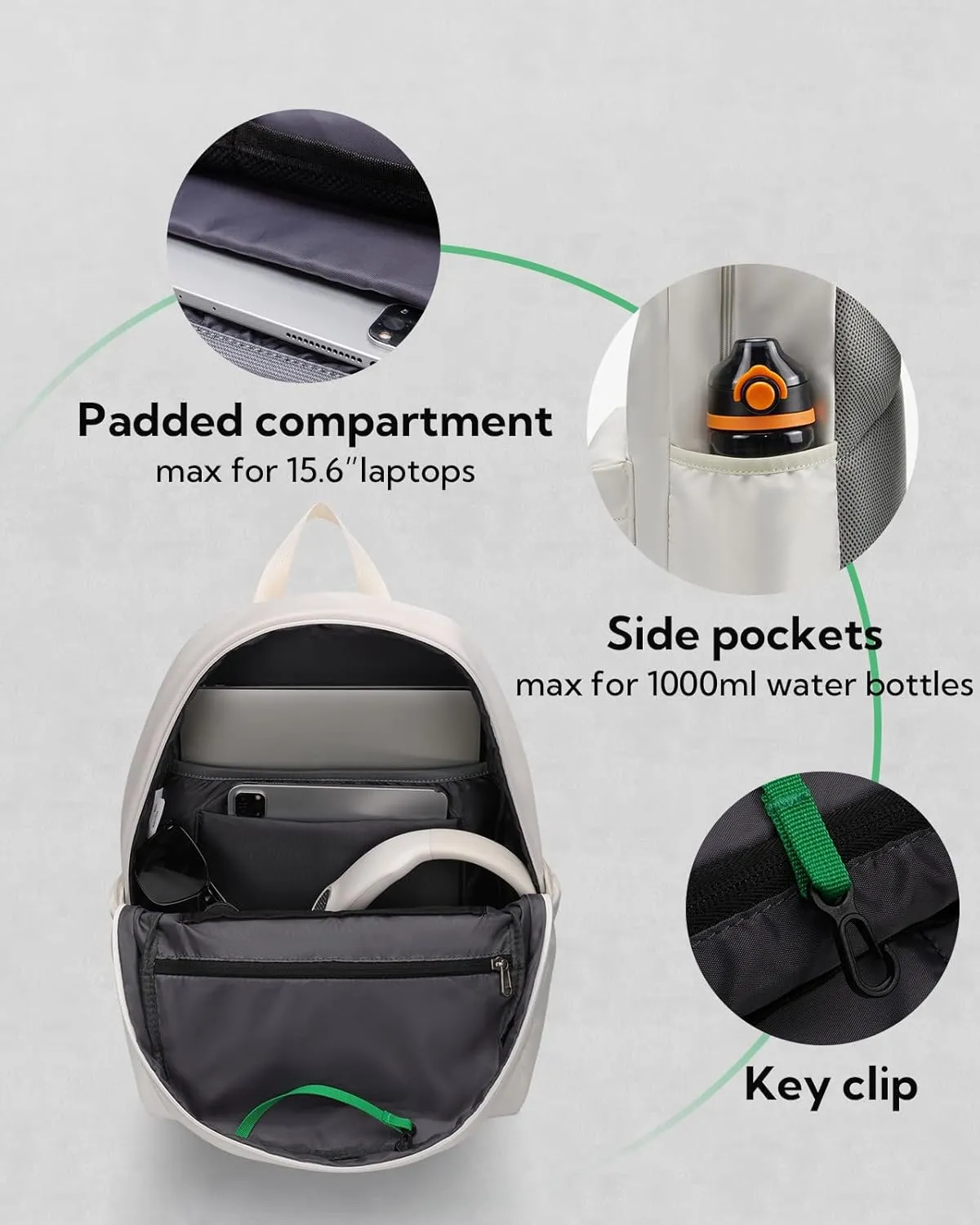 WATERFLY Lightweight Daypack Travel Backpack: 20L Durable Day Pack Fashion Causal Lightweight Airplane Travel Bags for Women Men Adult Work Vacation Hiking Backpacks