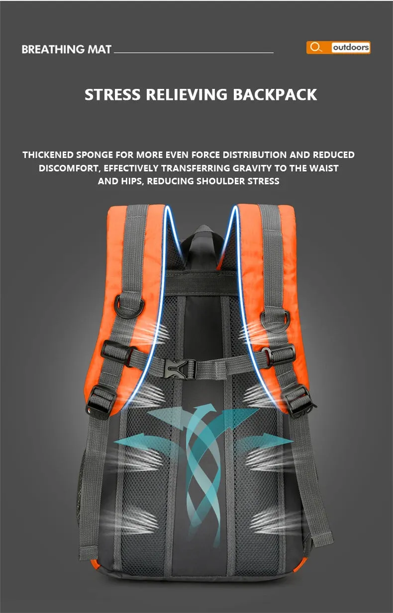 Waterproof hiking backpack, lightweight outdoor hiking bag, high-quality large capacity travel bag for hiking