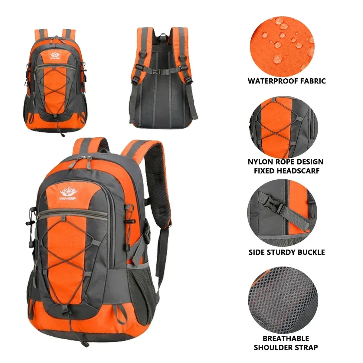 Waterproof hiking backpack, lightweight outdoor hiking bag, high-quality large capacity travel bag for hiking