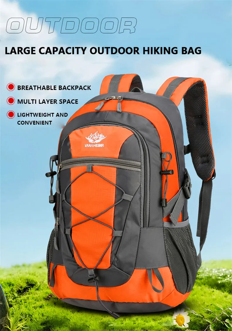 Waterproof hiking backpack, lightweight outdoor hiking bag, high-quality large capacity travel bag for hiking