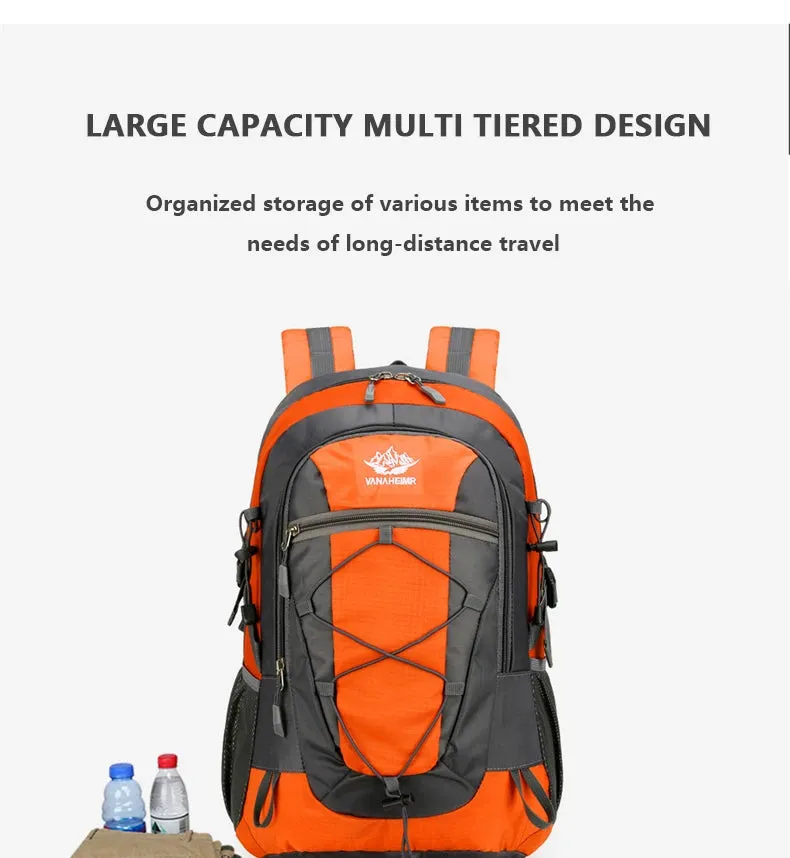 Waterproof hiking backpack, lightweight outdoor hiking bag, high-quality large capacity travel bag for hiking