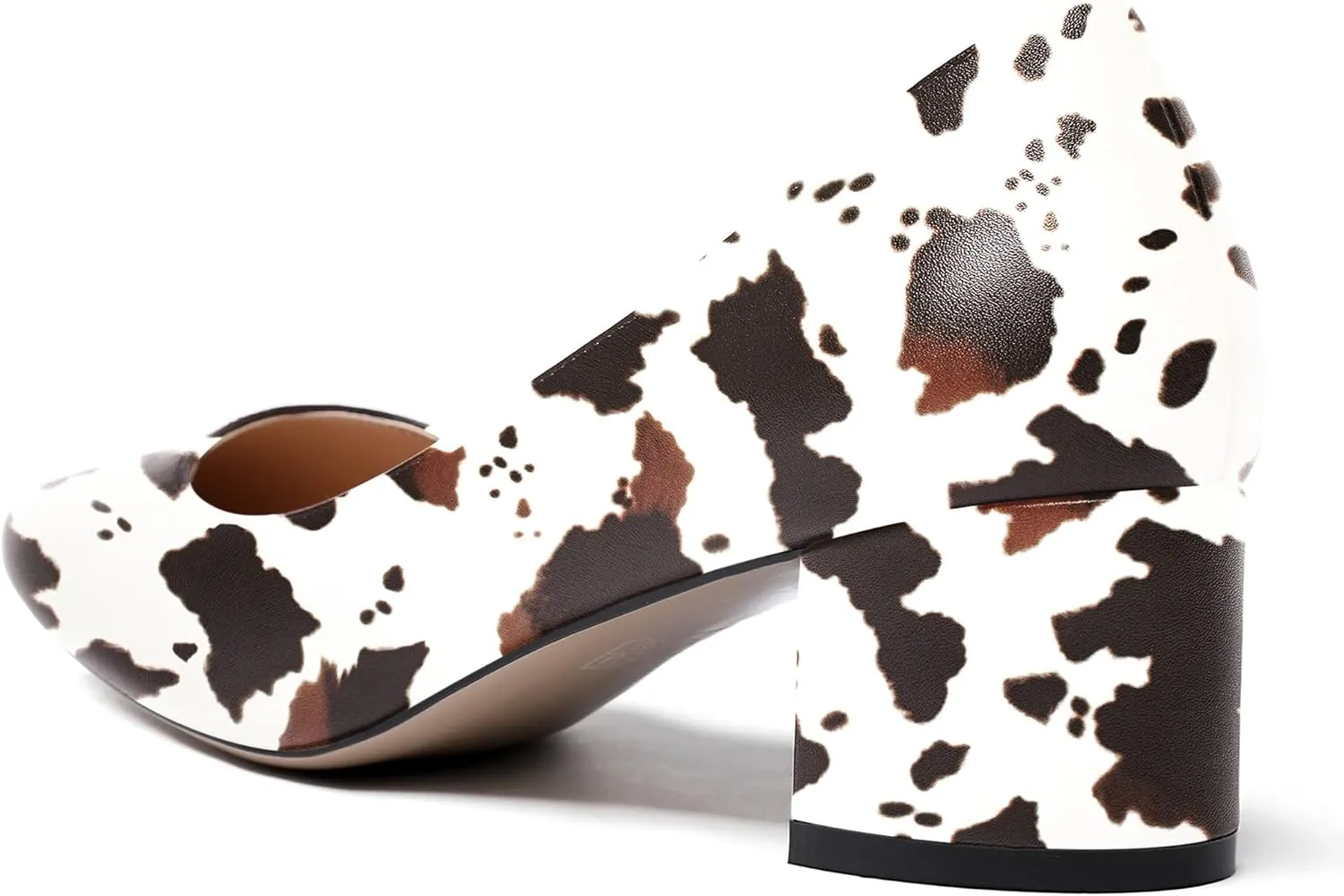 WAYDERNS Women's Matte Slip On Pointed Toe Chunky Low Block Heel Pumps Shoes 2 Inch