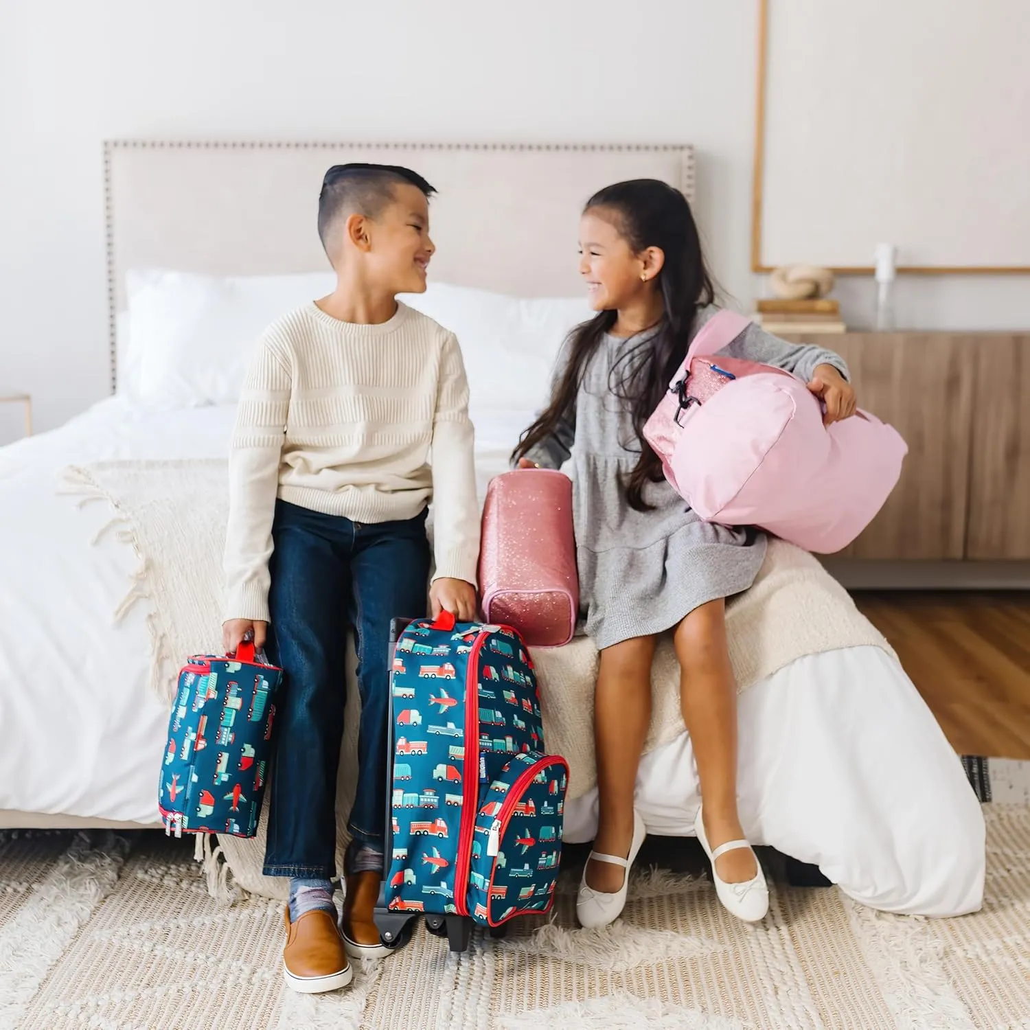 Wildkin Kids Overnighter Duffel Bag – Carry-On Size, Ideal for School & Sleepovers – Game On