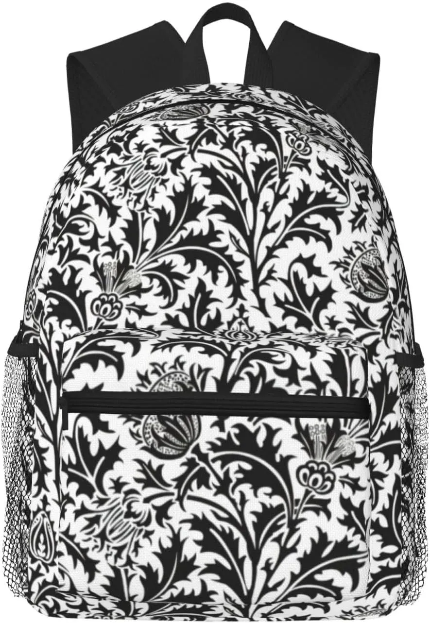 William Morris Thistle Pattern Elegant Lightweight Packable Backpack Travel Casual Hiking Daypack Foldable Backpack For Men Women