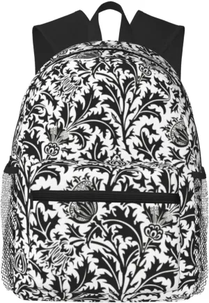William Morris Thistle Pattern Elegant Lightweight Packable Backpack Travel Casual Hiking Daypack Foldable Backpack For Men Women