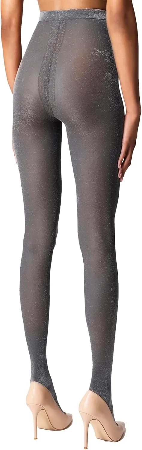 Wolford Shimmer Tights For Women Luxurious Soft Shiny Pantyhose with Extra-Fine Metallic Yarn Comfortable Knitted Waistband