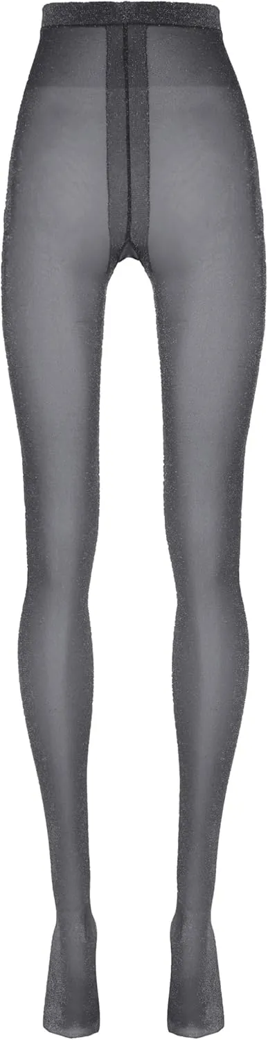 Wolford Shimmer Tights For Women Luxurious Soft Shiny Pantyhose with Extra-Fine Metallic Yarn Comfortable Knitted Waistband