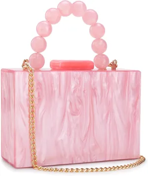 Women Acrylic Clutch Purse Leopard Print Evening Bag Chain Formal Handbag Party Bridal Wedding Clutch Purse for Women