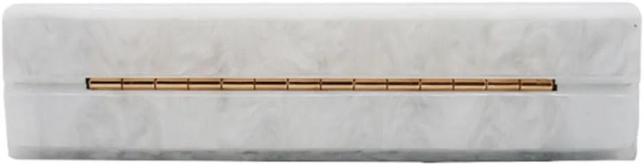 Women Acrylic Evening Clutch Bag Marbling Purse Handbag Stylish Pearl Chain Evening Bag for Wedding Cocktail Party