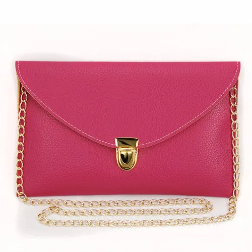 Women Clutch Bags Fashion Chain Envelope Candy Color Handbags Small Shoulder Bag Casual