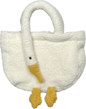 Women Cute Plush Goose Bag Funny Novelty Goose Purse Tote Handbag Shoulder Shopper Bag