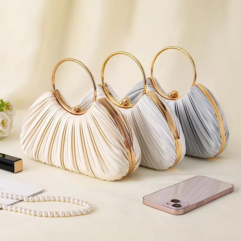 Women Evening Clutch Purse with Detachable Chain Shoulder Tote for Wedding Party Crossbody Handbags with Top Handle