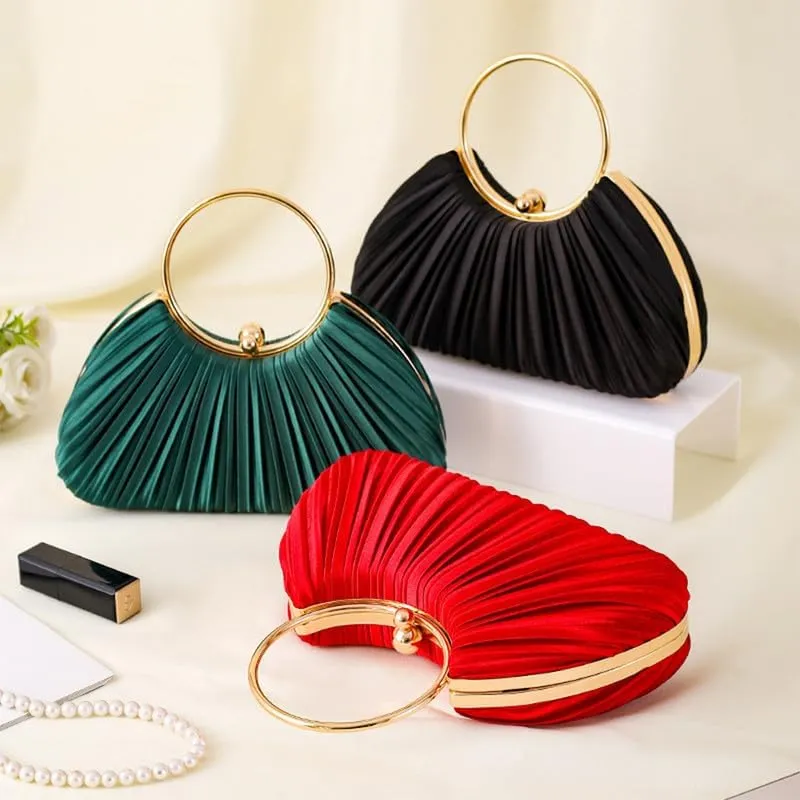 Women Evening Clutch Purse with Detachable Chain Shoulder Tote for Wedding Party Crossbody Handbags with Top Handle