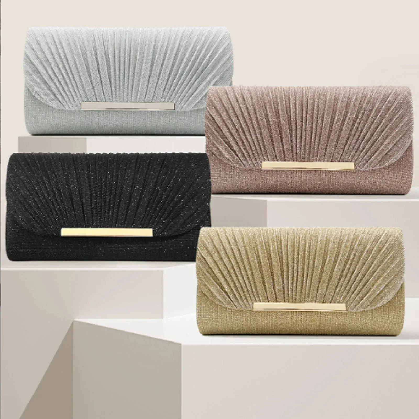 Women Exquisite Evening Clutch Bag Party Banquet Glitter Purse Lady Wedding Clutches Handbag Female Cocktail Chain Shoulder Bag