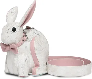 Women Luxury Fun Rabbit Shaped Crossbody Shoulder Bag PU Leather Unique Novelty Cute Rabbit Purse