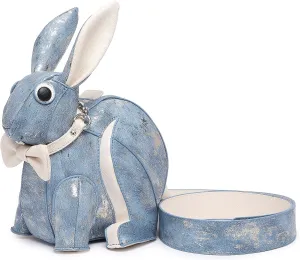 Women Luxury Fun Rabbit Shaped Crossbody Shoulder Bag PU Leather Unique Novelty Cute Rabbit Purse