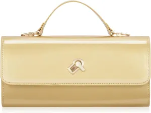 Women Metallic PU Leather Evening Clutch Purse Handbag Crossbody Shoulder Bag Square Box Bag Chic Handbag