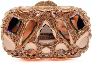 Women Rhinestone Evening Bag Luxury Diamond Clutch Crystal Party Purse Formal Sparkly Handbag for Prom Cocktail