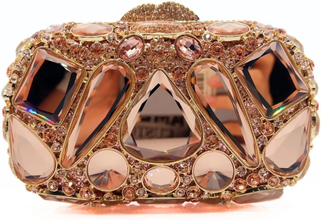 Women Rhinestone Evening Bag Luxury Diamond Clutch Crystal Party Purse Formal Sparkly Handbag for Prom Cocktail
