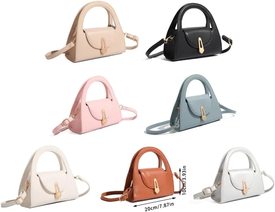 Women Shoulder Bag Stylish Top Handle Bag Crossbody Bag Small Purse PU Leather Evening Handbag Trendy Messengers Bag