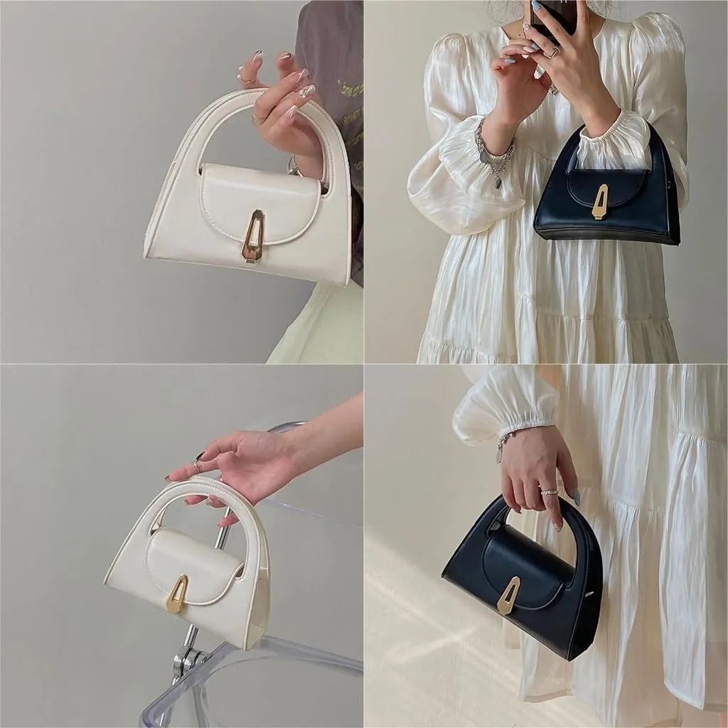 Women Shoulder Bag Stylish Top Handle Bag Crossbody Bag Small Purse PU Leather Evening Handbag Trendy Messengers Bag