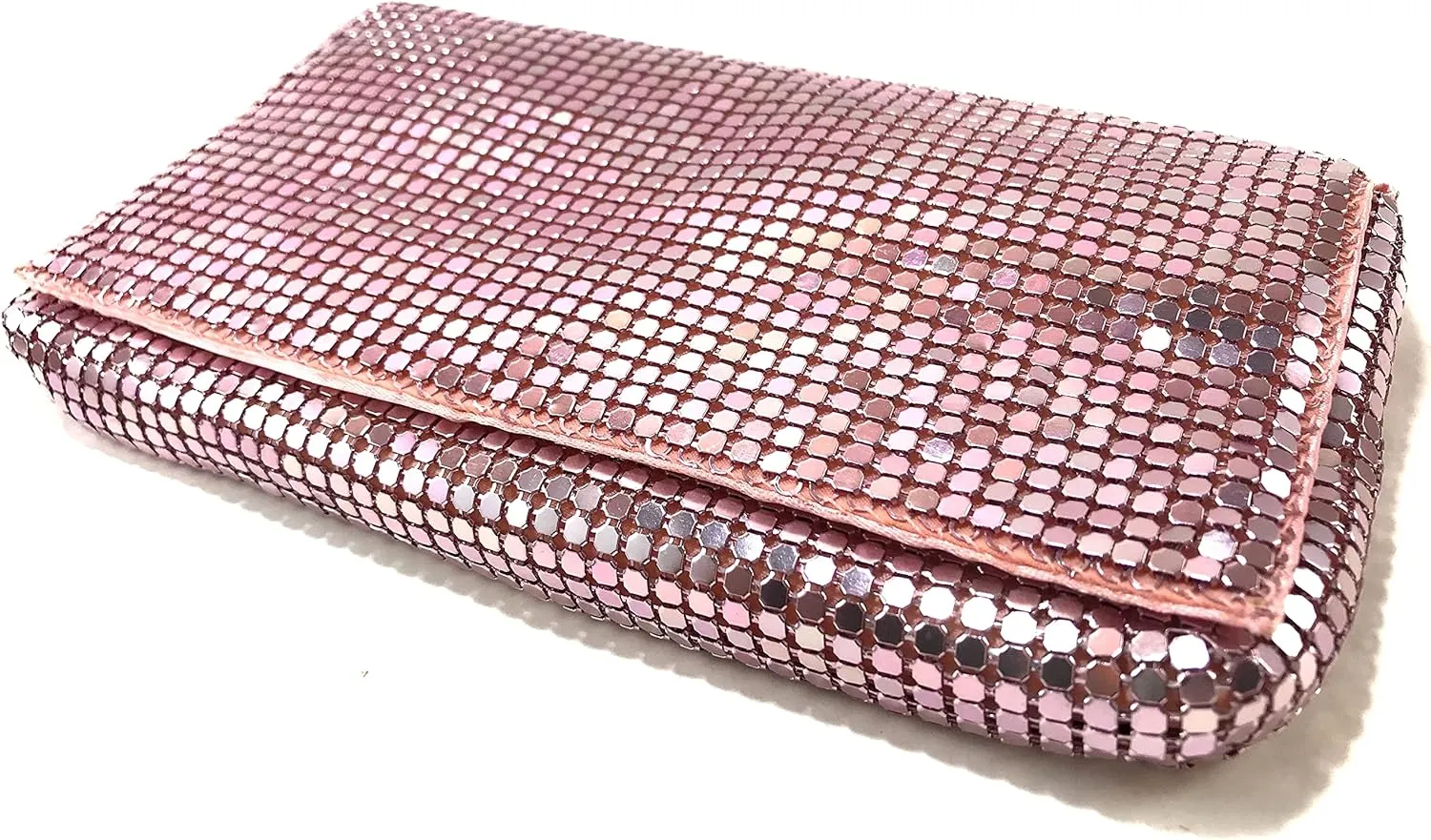 Women Vintage Evening Clutch Metal Mesh soft purse with Short Shoulder Strap for Parties, Weddings, Events