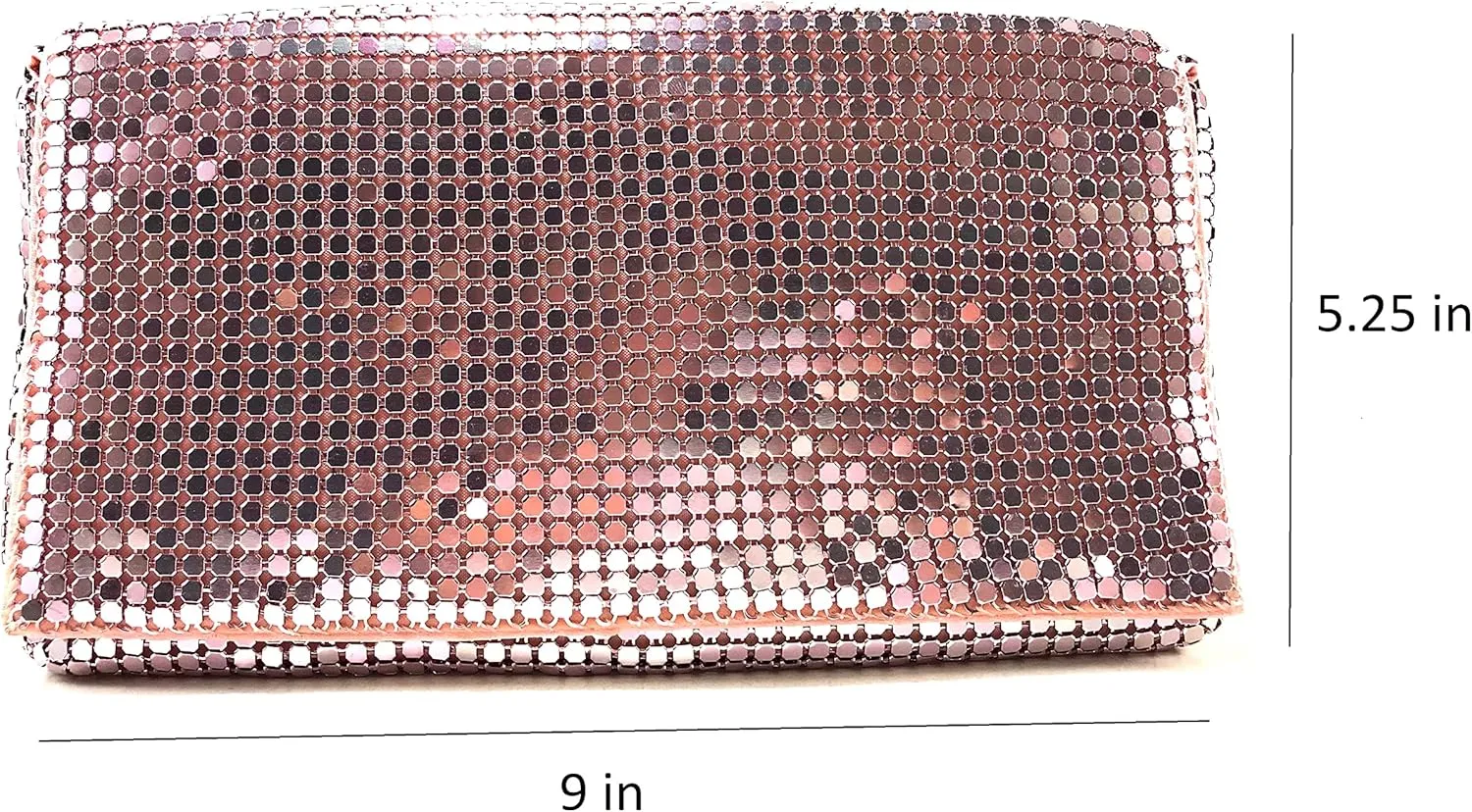 Women Vintage Evening Clutch Metal Mesh soft purse with Short Shoulder Strap for Parties, Weddings, Events