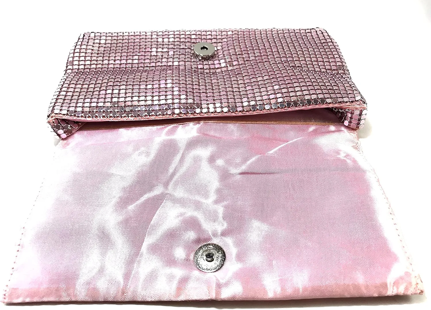 Women Vintage Evening Clutch Metal Mesh soft purse with Short Shoulder Strap for Parties, Weddings, Events