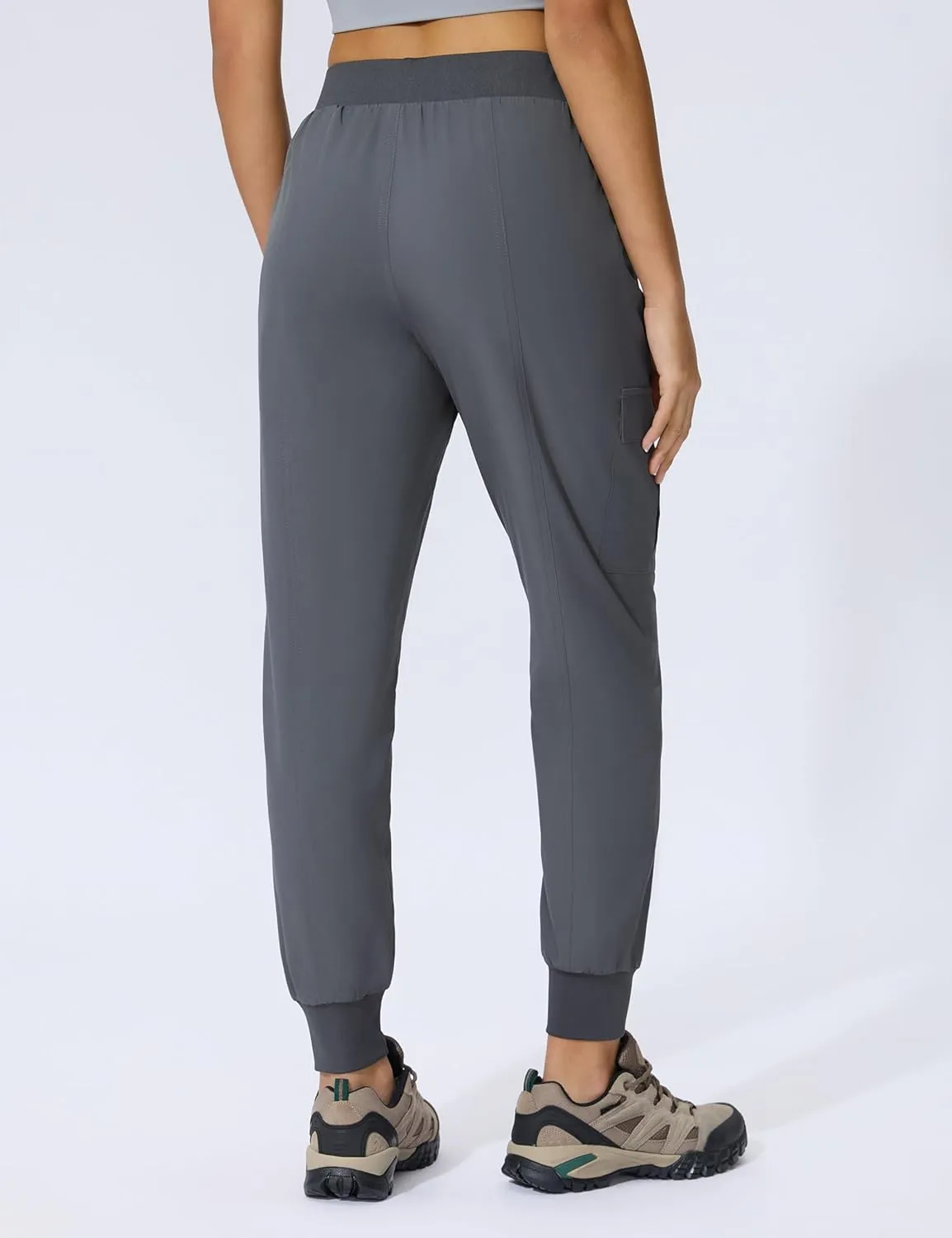 Women's Cargo Joggers Lightweight Hiking Jogger Pants Zipper Pockets Travel Athletic UPF 50 
