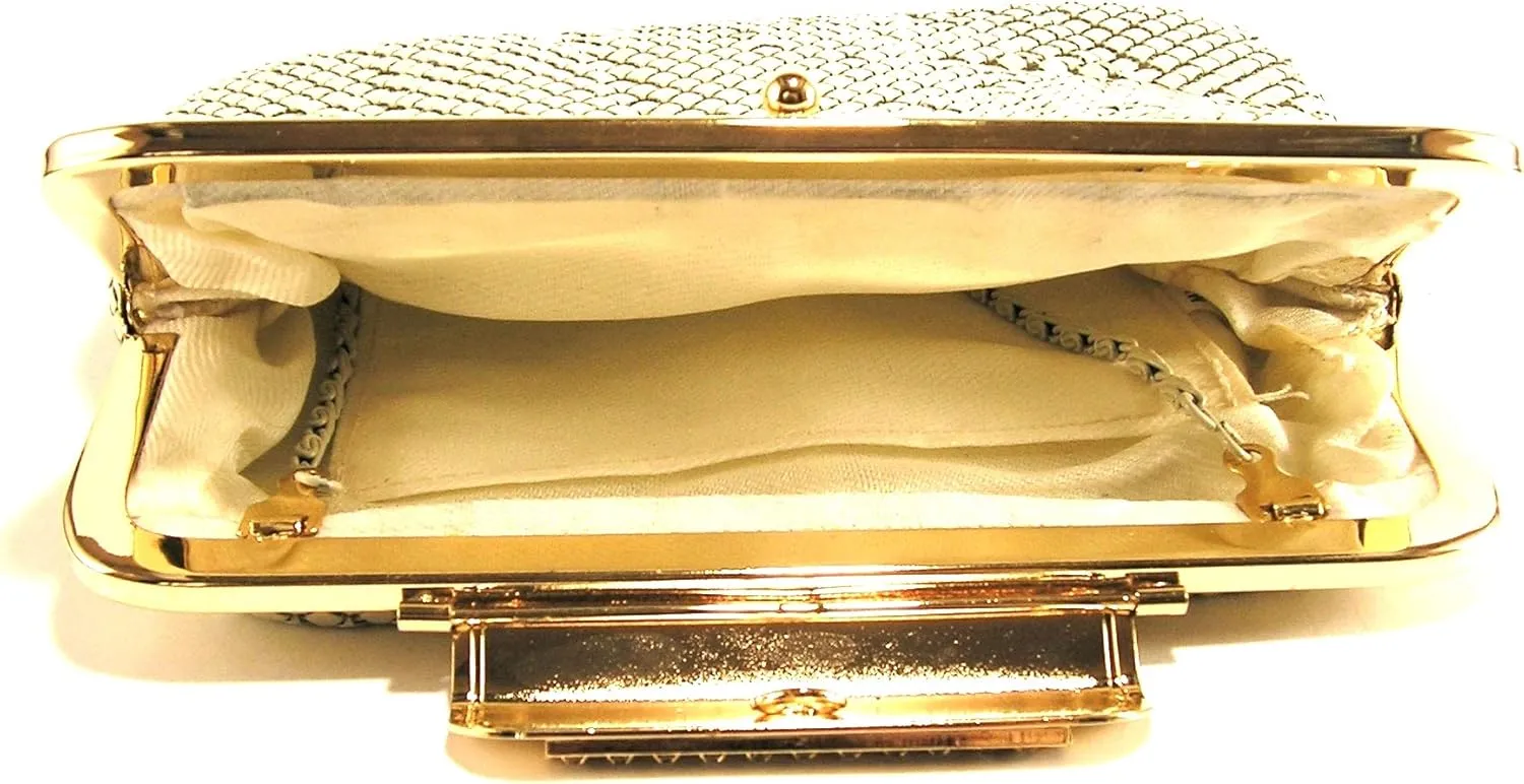 Womens clutch metal mesh evening purse bag for Cocktail Party Prom Wedding Banquet